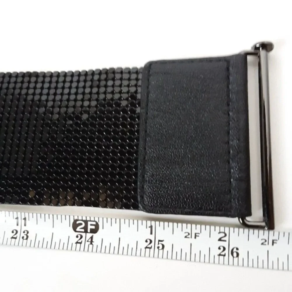 Express Women's Beaded Black Adjustable Waist Belt size XS/S